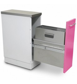 Шкаф медицинский нижний для медицинских отходов ( с выдвижной секцией, узкий)