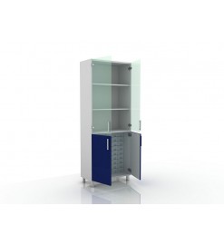 Шкаф для медикаментов (верх стекло, низ- глухие двери) 105-004-16