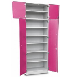 Шкаф медицинский высокий для хранения медикаментов (с полками и антресольным шкафом) 